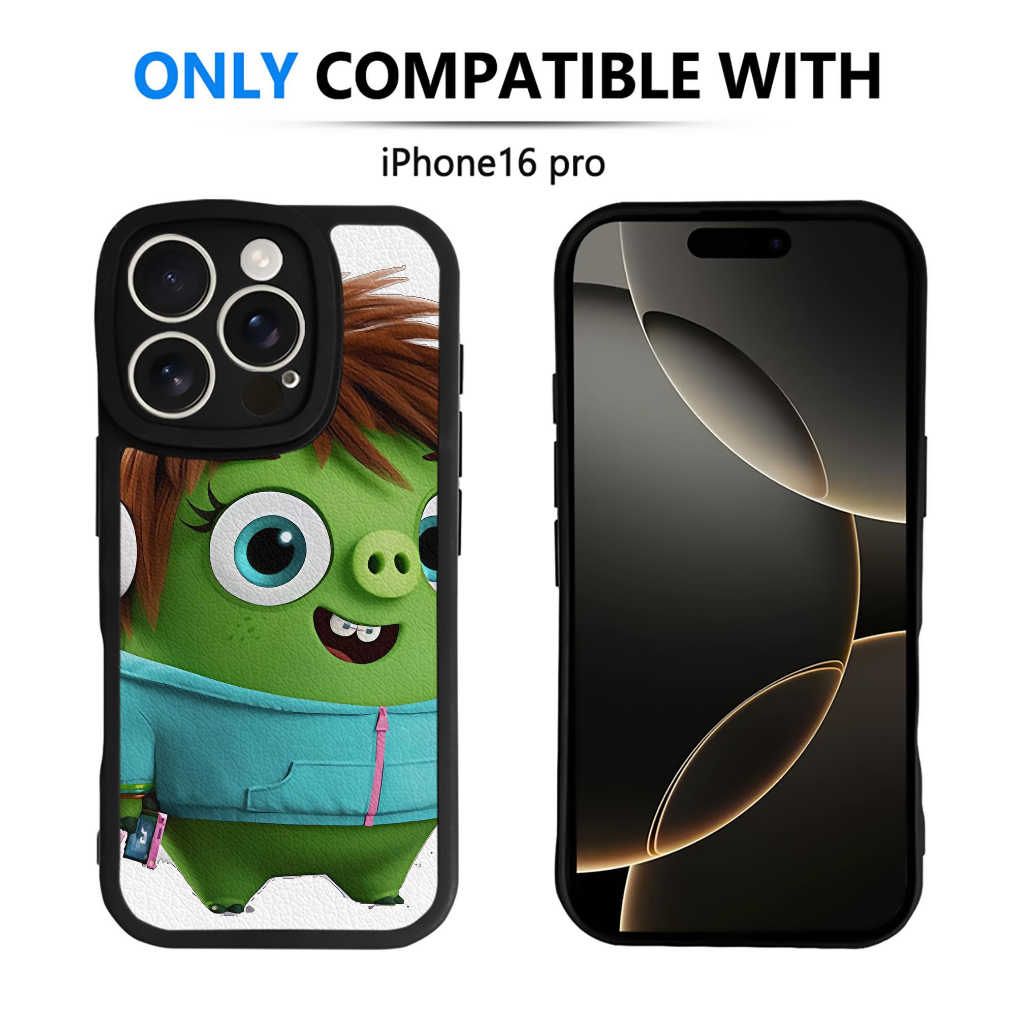 （画像用） Angry Birds アングリーバード 【iPhone 16シリーズ対応】シリコンスマホケース（レザー調） 材質：シリコン